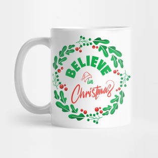 Awesome Gift Believe In Christmas Santa Claus Hat Mug